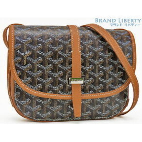 Goyard Belvedere Pouch Messenger Crossbody Brown Pochette Black - Picture 2 of 9